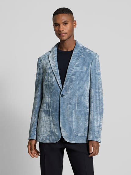 Pierre Cardin Slim Fit Sakko aus Cord Modell 'Maurice' Petrol 4