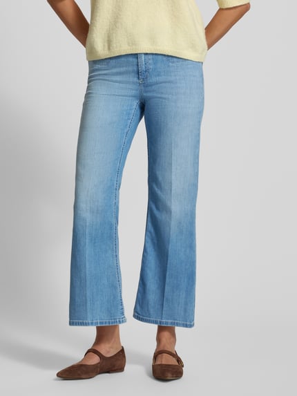 CAMBIO Wide Leg Jeans aus Baumwoll-Mix Modell 'FABIENNE' Jeansblau 4