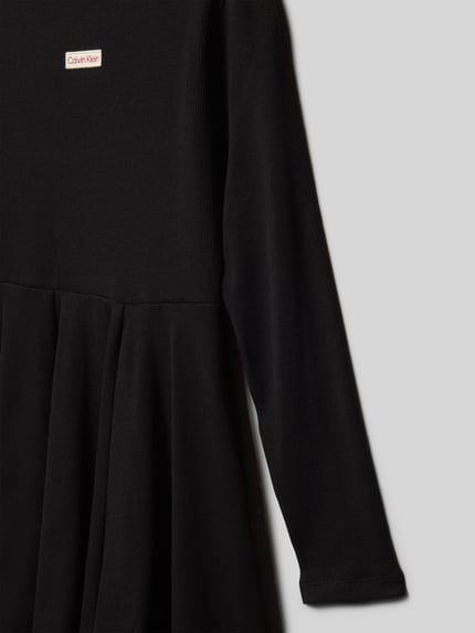 Calvin Klein Jeans Knielanges Kleid mit Label-Detail Black 2