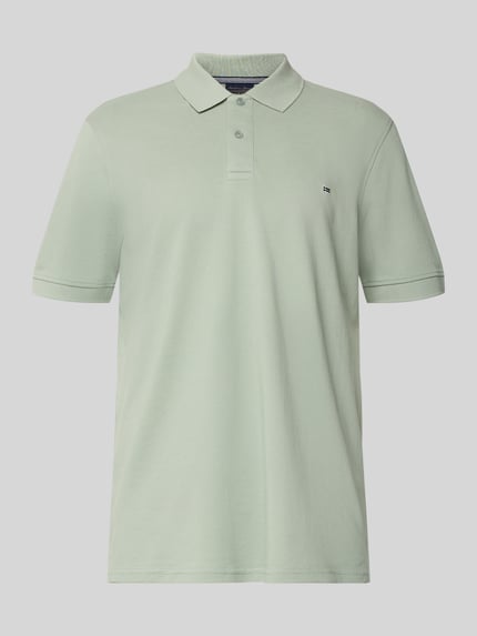 Produktfoto, Regular Fit Poloshirt mit Stitching van Christian Berg Men, puur katoen, knoopsluiting, ruglengte maat M 70 cm, heren