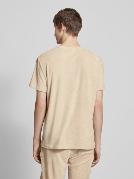 ONLY & SONS T-Shirt mit geripptem Rundhalsausschnitt Modell 'HELLAS' Beige 5