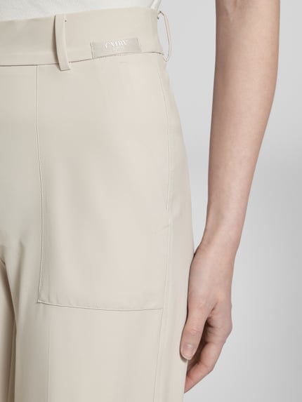 CAMBIO Spodnie materiałowe o skróconym kroju tapered fit Beżowy 3