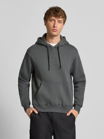 Alpha Industries Hoodie met labelprint en kangoeroezak Donkergrijs - 4