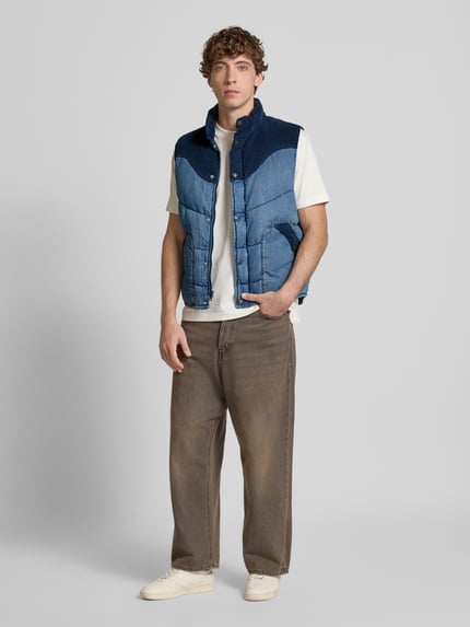 Levi's® Regular fit bodywarmer in denimlook, model 'Wild West' Donkerblauw - 1