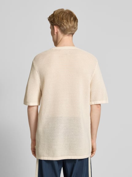 JACK & JONES Strickshirt mit Rundhalsausschnitt Modell 'ALMERIA' Offwhite 5