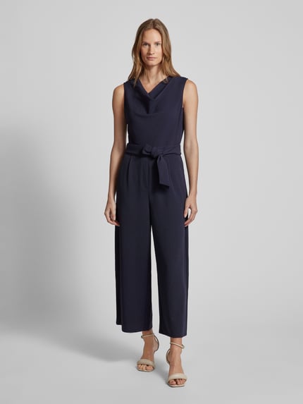 COMMA Jumpsuit mit Wasserfall-Ausschnitt Marine 4