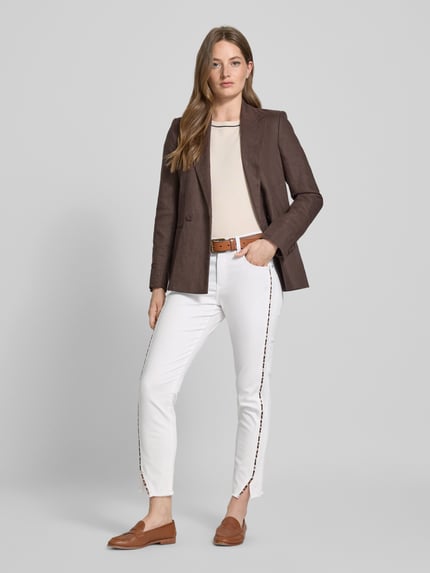 ANGELS Slim Fit Hose mit Kontrastpaspeln Modell 'Ornella' Weiss 1