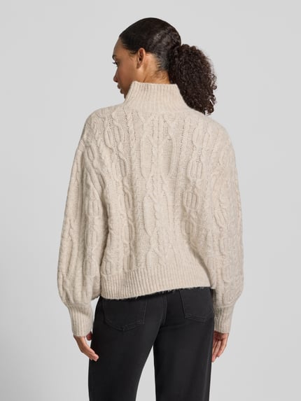 ONLY Pullover mit Zopfmuster-Struktur Sand Melange 5