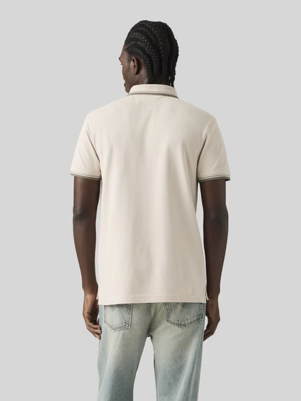 Levi's® regular fit poloshirt met contrasterende strepen Beige - 5