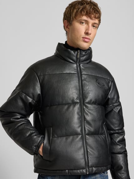 Karl Kani Regular Fit Steppjacke aus reiner Viskose Modell 'Signature' Black 3
