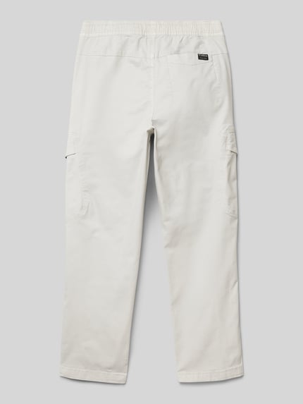 Garcia Straight Leg Cargohose mit Label-Detail Ecru 3