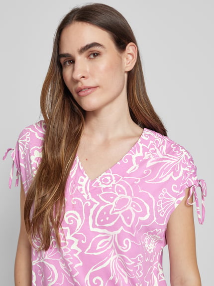 s.Oliver RED LABEL T-Shirt mit V-Ausschnitt Rose 3