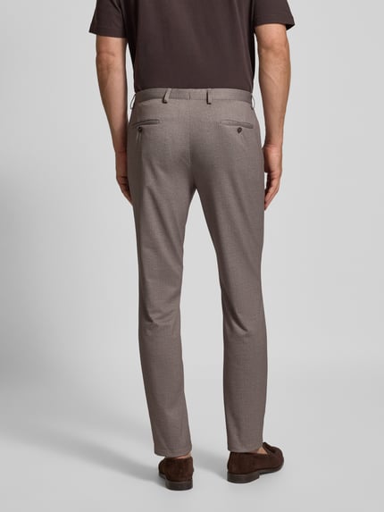 DIGEL Slim Fit Anzughose mit Gesäßtaschen Modell 'Ano' Hellbraun 5