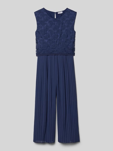 Happy Girls Jumpsuit met ronde hals Marineblauw - 1
