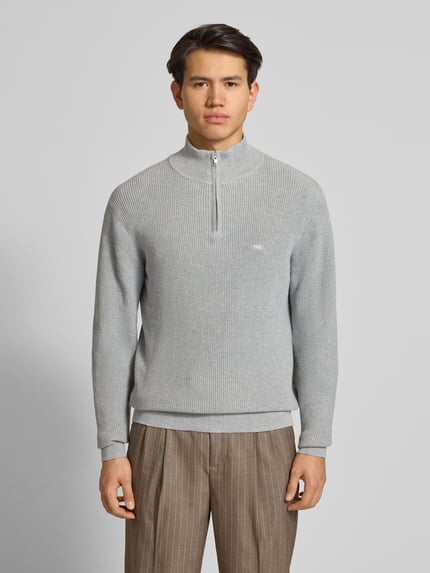 Levi's® Strickpullover mit Stehkragen Hellgrau Melange 4