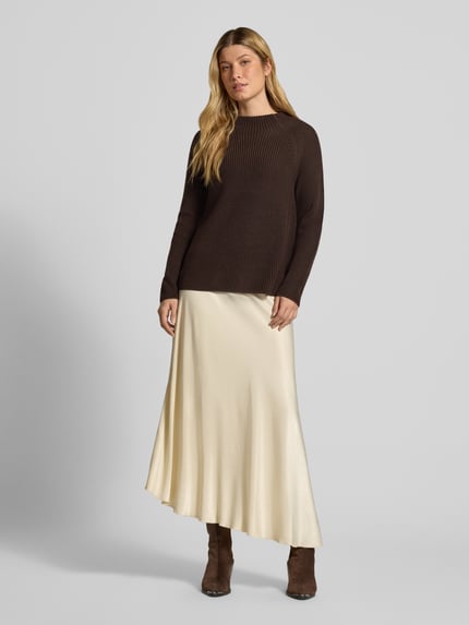 monari Regular Fit Strickpullover mit Stehkragen Schoko 1