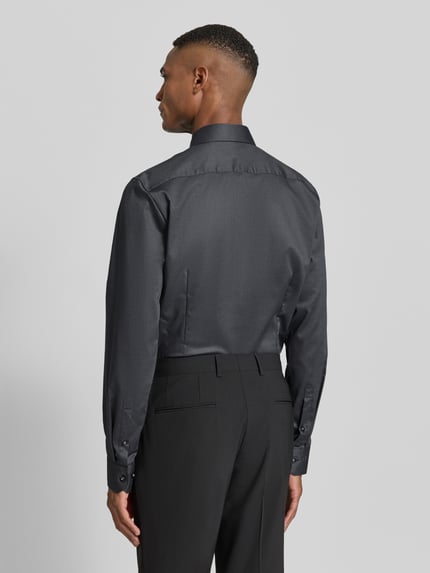 OLYMP No. Six Super Slim fit zakelijk overhemd van katoenmix Antraciet - 5