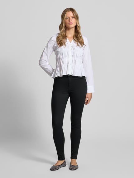 Tommy Jeans jeansy o kroju skinny fit z mieszanki bawełny model 'NORA' Antracytowy 1