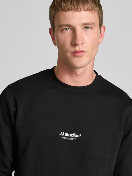 JACK & JONES Sweatshirt mit Label-Print Modell 'SOHO' BLACK 3