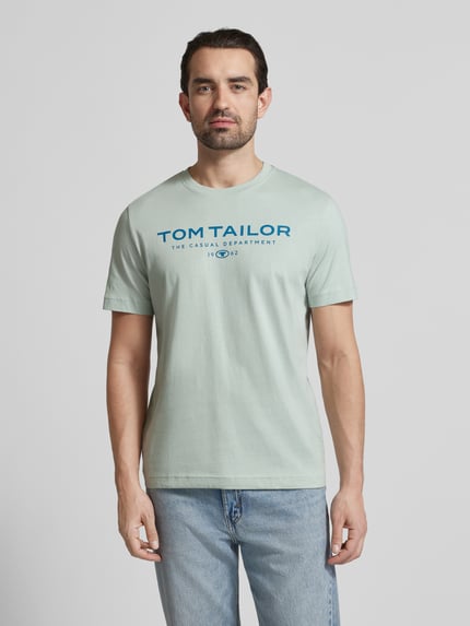 Tom Tailor T-shirt o kroju regular fit z czystej bawełny Limonkowy 4