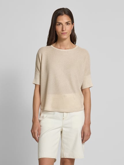 someday. Strickpullover mit gerippten Abschlüssen Modell 'Telanor' Sand 4