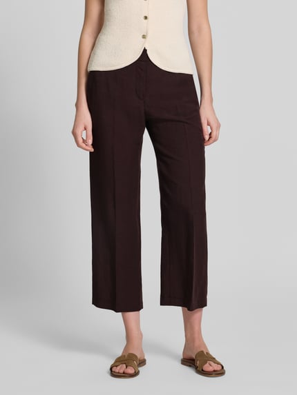 Raffaello Rossi Stoffhose mit Bügelfalten Modell 'OLESSA' Dunkelbraun 4