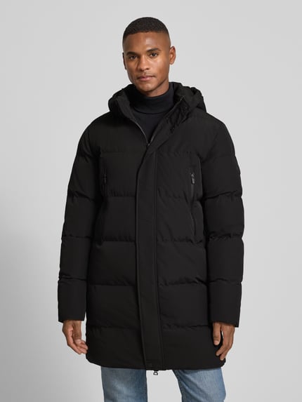 Cars Jeans Gewatteerd jack met capuchon, model 'KYLLER' Zwart - 4