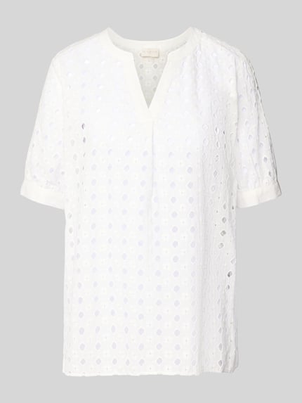 Milano Italy Regular fit blouseshirt van puur katoen Offwhite - 2