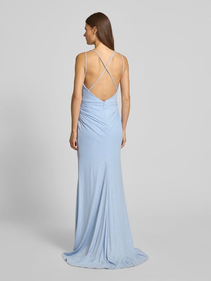 Mascara Abendkleid mit Beinschlitz Hellblau 5