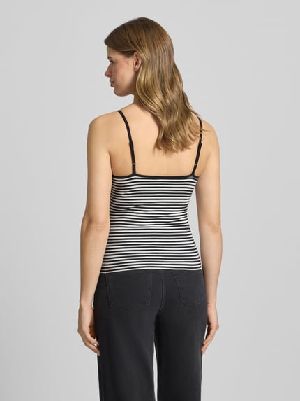 Tommy Jeans Slim Fit Trägertop aus Baumwoll-Mix Black 5
