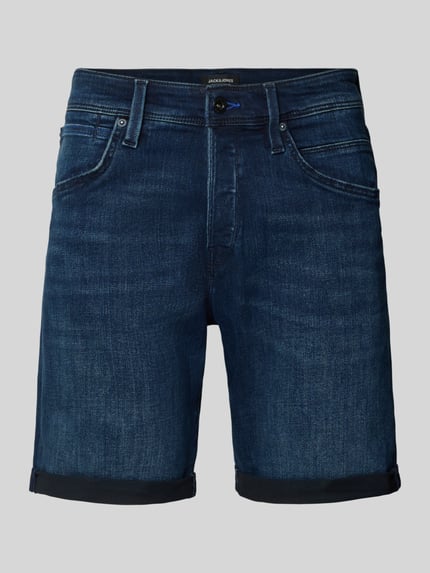 JACK & JONES Regular Fit Jeansshorts im 5-Pocket-Design Modell 'RICK' Dunkelblau 2