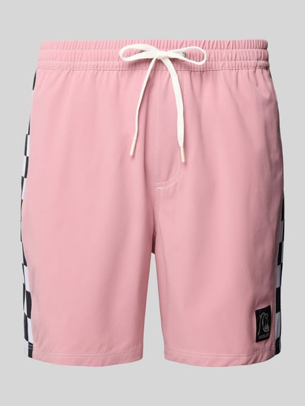 Quiksilver Relaxed Fit Badeshorts mit Label-Patch Rosa 1