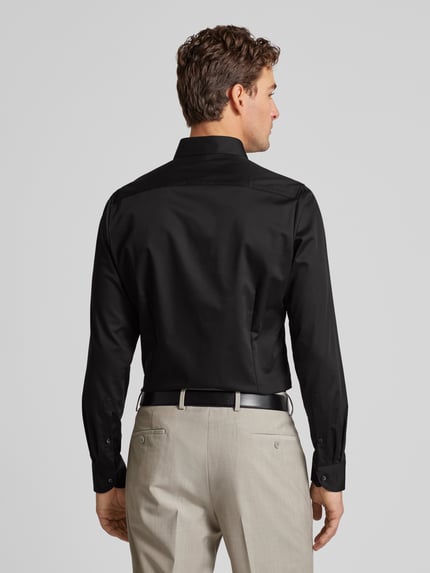 OLYMP Level 5 Slim fit zakelijk overhemd met kentkraag Zwart - 5