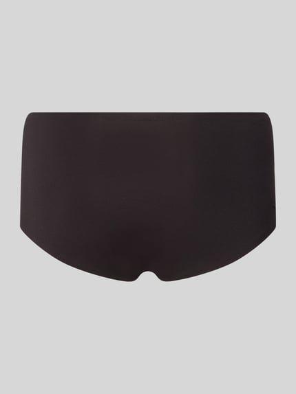Productfoto, Slim Fit Slip in Hipster-look van Mey, zwarte modalmix, met logoprint, dames slip, gladde textuur, rechte vormen