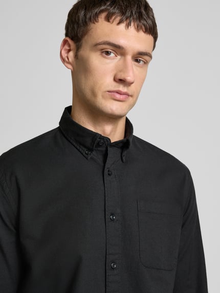 Selected Regular Fit Freizeithemd aus Baumwoll-Mix Modell 'REGRICK' Black 3