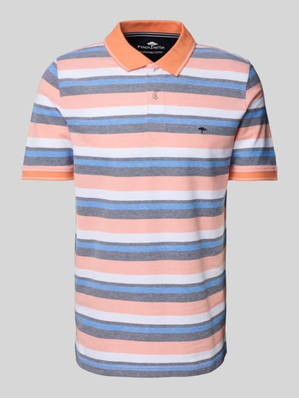 Fynch-Hatton Regular fit poloshirt met logostitching Oranje - 2