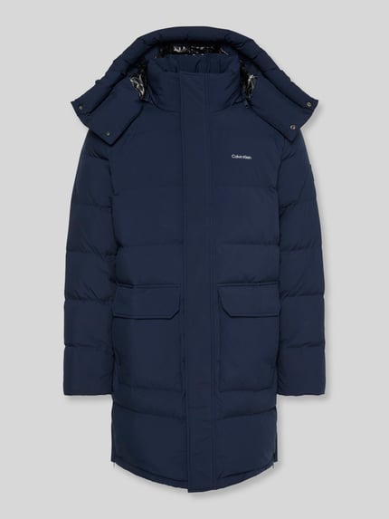 CK Calvin Klein kurtka pikowana o kroju regular fit z odpinanym kapturem Granatowy 2