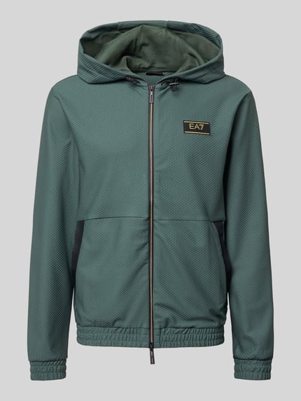 Regular Fit Sweatjacke mit Logo-Patch Shop The Look MANNEQUINE