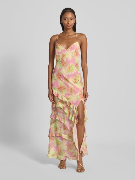 Bardot Cocktailkleid mit Herz-Ausschnitt Modell 'CANTARA' Rosa 4