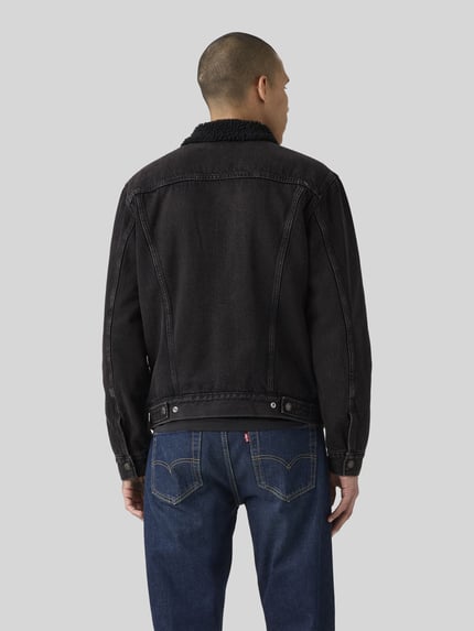 Levi's® Regular Fit Jeansjacke aus reiner Baumwolle BLACK 4