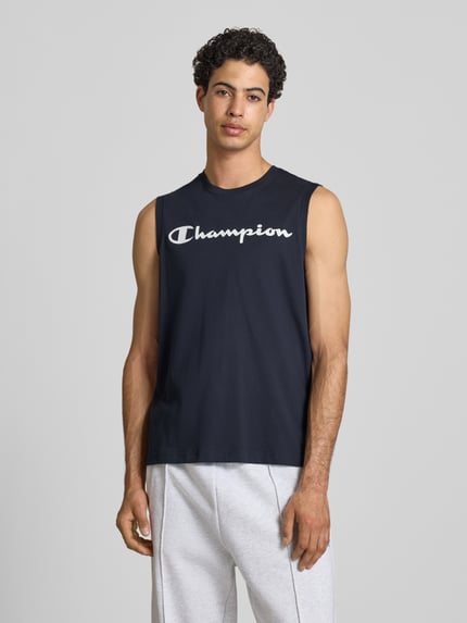 Champion Top met logo en ronde hals Marineblauw - 4