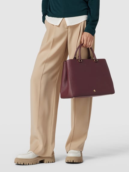 Lauren Ralph Lauren Satchel bag met labelapplicatie Bordeaux - 1