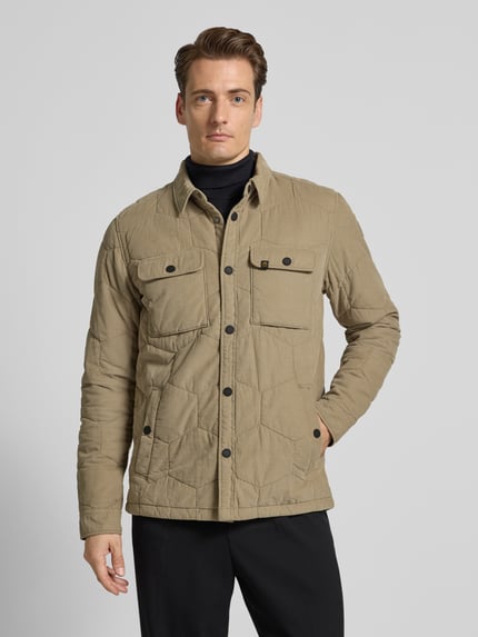 PME Legend Overhemdjack met drukknoopsluiting Beige - 4