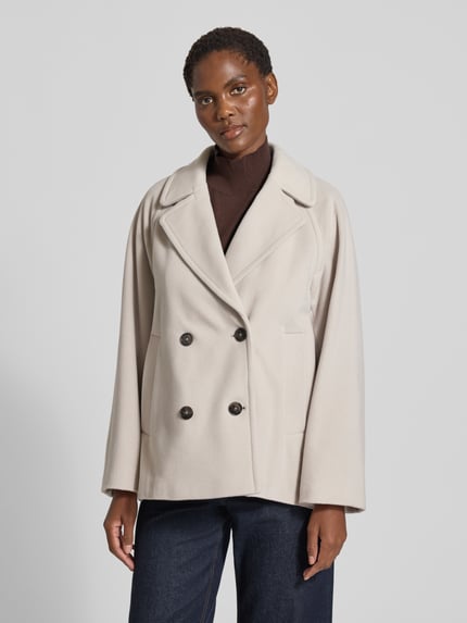 Marc O'Polo Regular Fit Wolljacke mit doppelreihiger Knopfleiste Beige 4