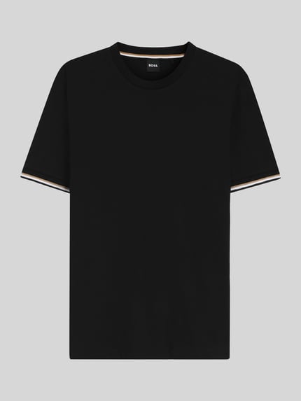 BOSS Regular Fit T-Shirt aus reiner Baumwolle Black 2