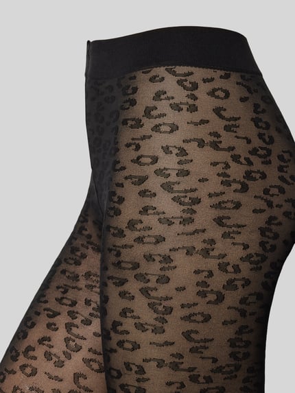 camano 50 DEN Panty met Dierenprint Zwart - 2