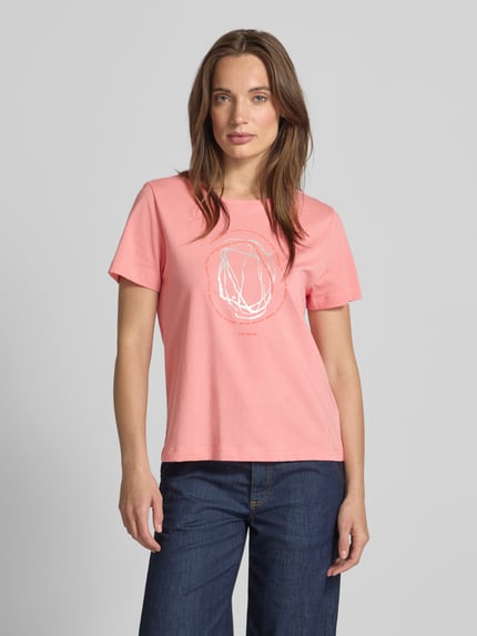 Tom Tailor Regular Fit T-Shirt aus reiner Baumwolle Apricot 4