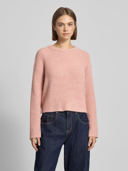 REVIEW Strickpullover mit Strukturmuster Altrosa 4