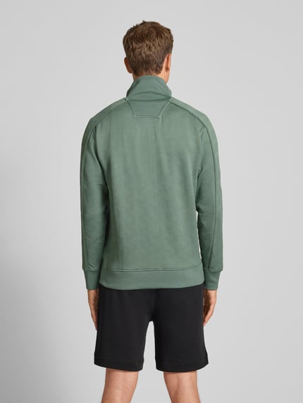 BOSS Green Regular Fit Sweatjacke mit Strukturmuster Modell 'MIRROR' Lind 5