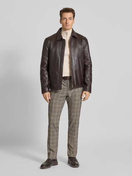 Selected Regular Fit Troyer aus reiner Merinowolle Modell 'TRAY' Sand 1